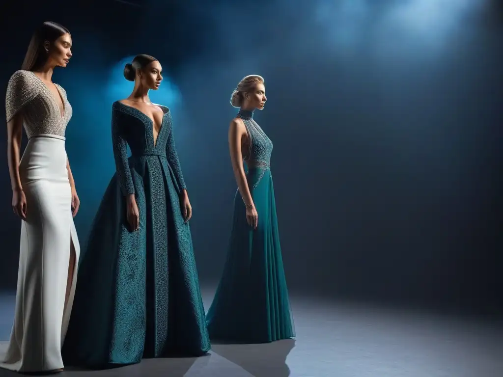 Desfile de moda para altos: elegancia y sofisticación en cada paso Elegante desfile de moda para personas altas con diseños de alta costura, modelos seguras y sofisticado ambiente de pasarela