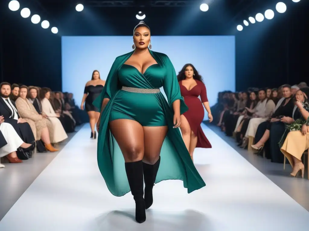 Desfile de moda plussize: diversidad, estilo y empoderamiento Elegante desfile de moda tallas altas con modelos seguras, diversidad y estilo, en eventos moda tallas altas guía