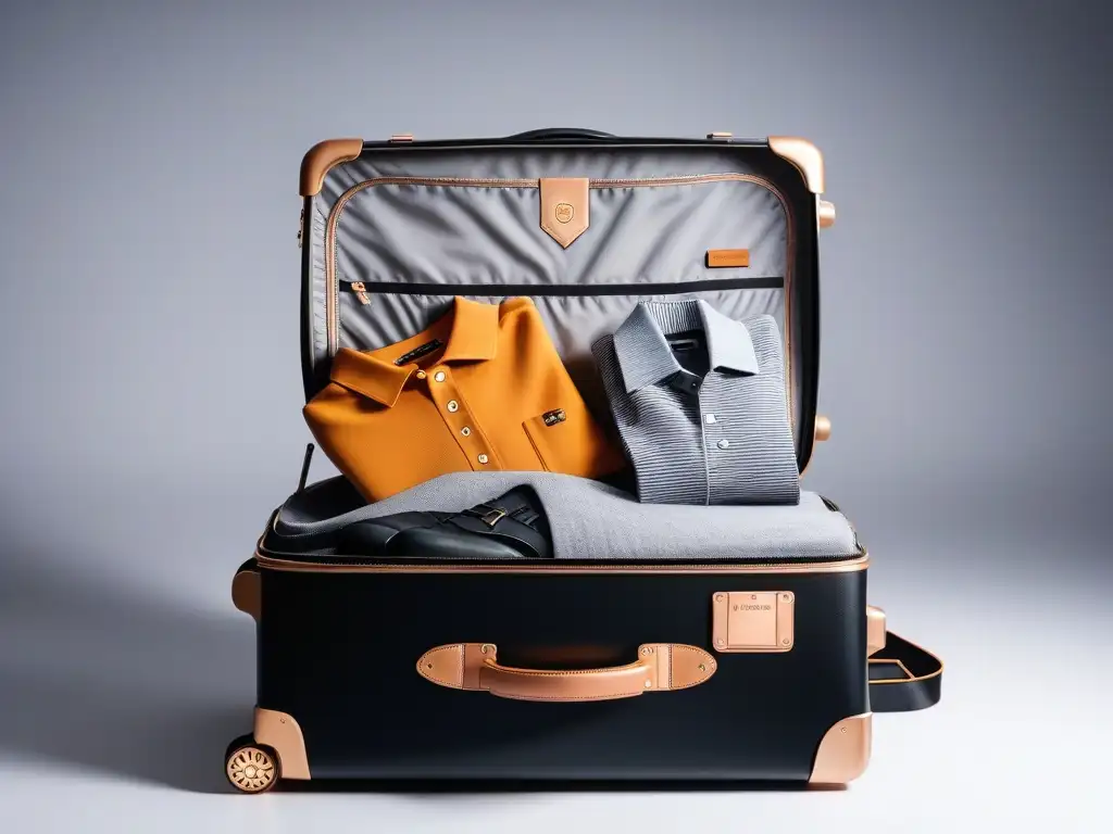 Maleta de viaje para mujeres pequeñas: sofisticación y funcionalidad en negro mate y detalles en oro rosa Elegante equipaje de mano para petite, negro mate con detalles en oro rosa, organizado y funcional