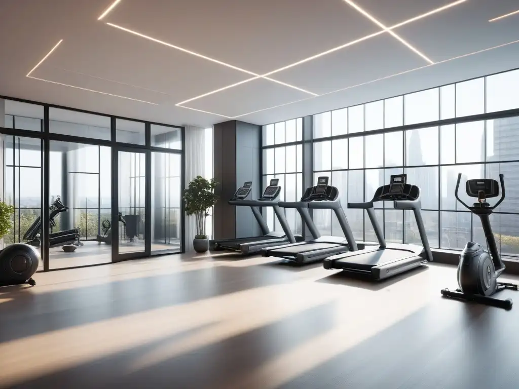 Gimnasio de lujo para adultos mayores: bienestar y vitalidad Elegante equipamiento fitness tercera edad lujo en moderno centro, promoviendo vitalidad y bienestar