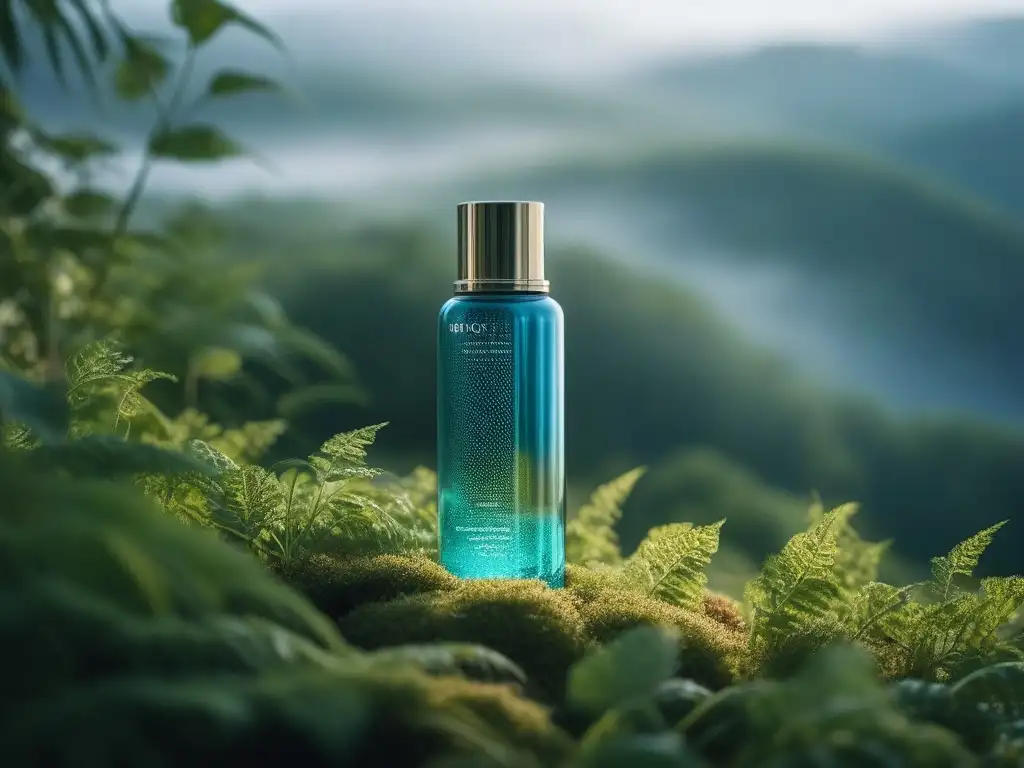 Serum de colágeno y ácido hialurónico: lujo para piel y articulaciones Un elegante frasco de vidrio con suero de colágeno y ácido hialurónico, simbolizando salud y vitalidad