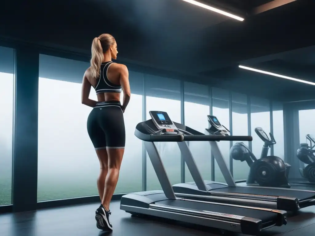 Gimnasio de lujo: Equipamiento moderno y elegante Un elegante gimnasio moderno con equipo de alta gama, ideal para entrenamiento de alta gama diversidad