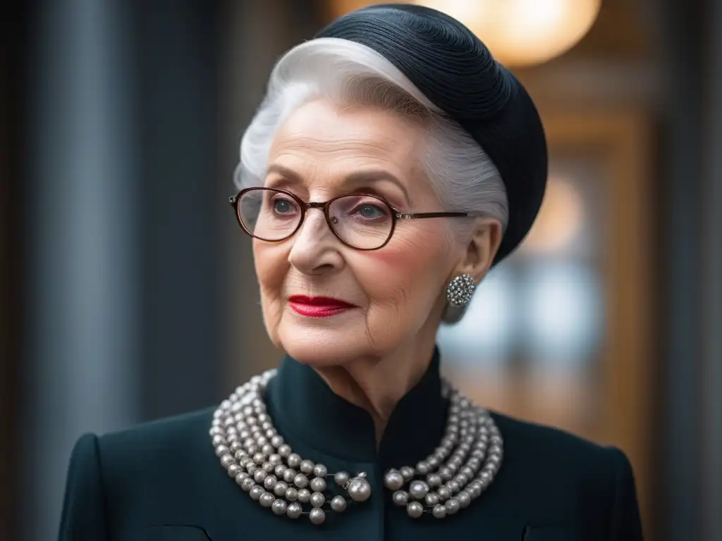 Comparación elegante de moda vintage y actual en mujeres mayores Comparación elegante de moda senior: mujer vintage años 50 junto a moderna, evolución de moda senior con estilo y sofisticación