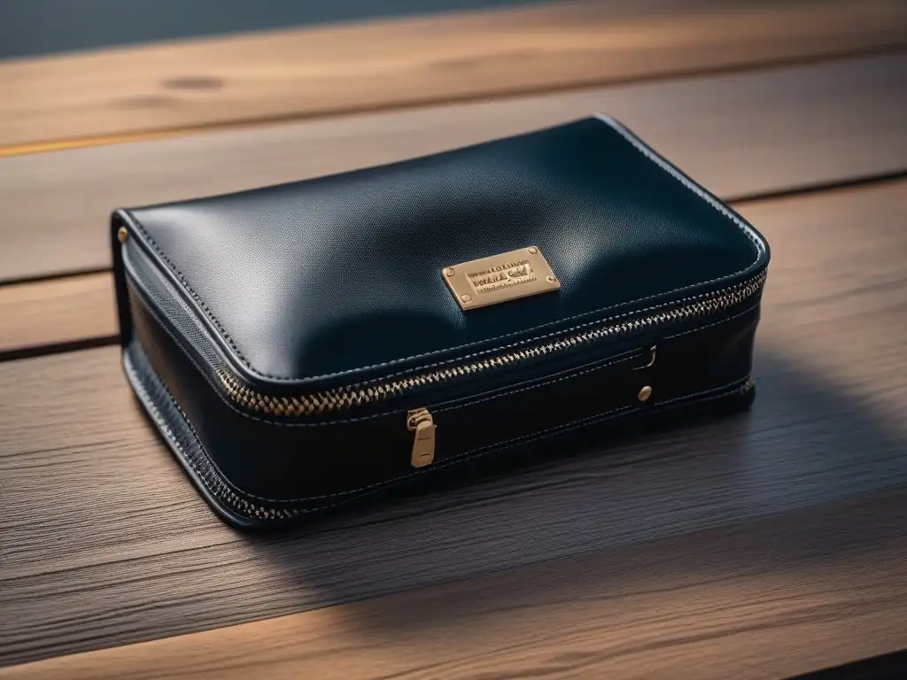 Organizador de viaje de lujo en piel negra para gadgets y pasaporte Elegante organizador de accesorios de viaje en cuero negro con compartimentos para gadgets, pasaporte y monograma personalizado
