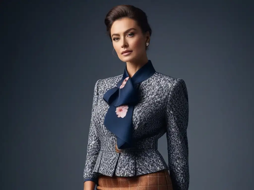Estilo senior sofisticado: moda elegante y contemporánea Elegante senior luce sofisticado atuendo con estampados y texturas