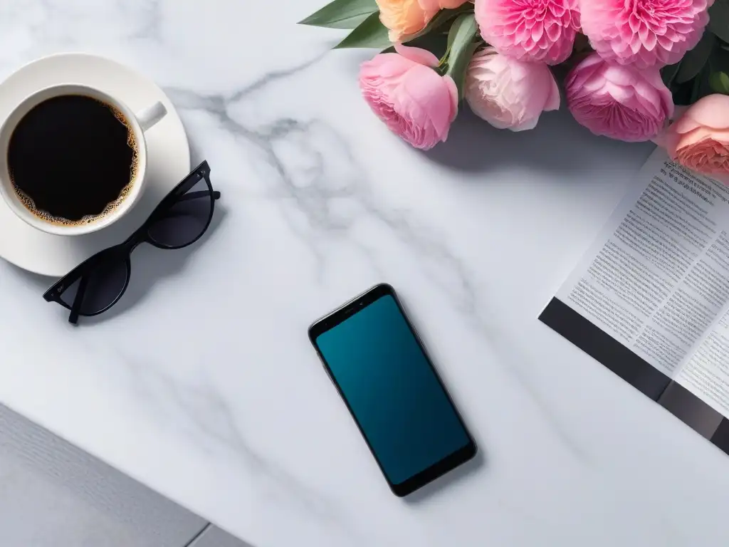 Estilo y creatividad en un flat lay de moda Un elegante y vibrante flat lay con contenido de moda para todos, perfecto para creadores de redes sociales
