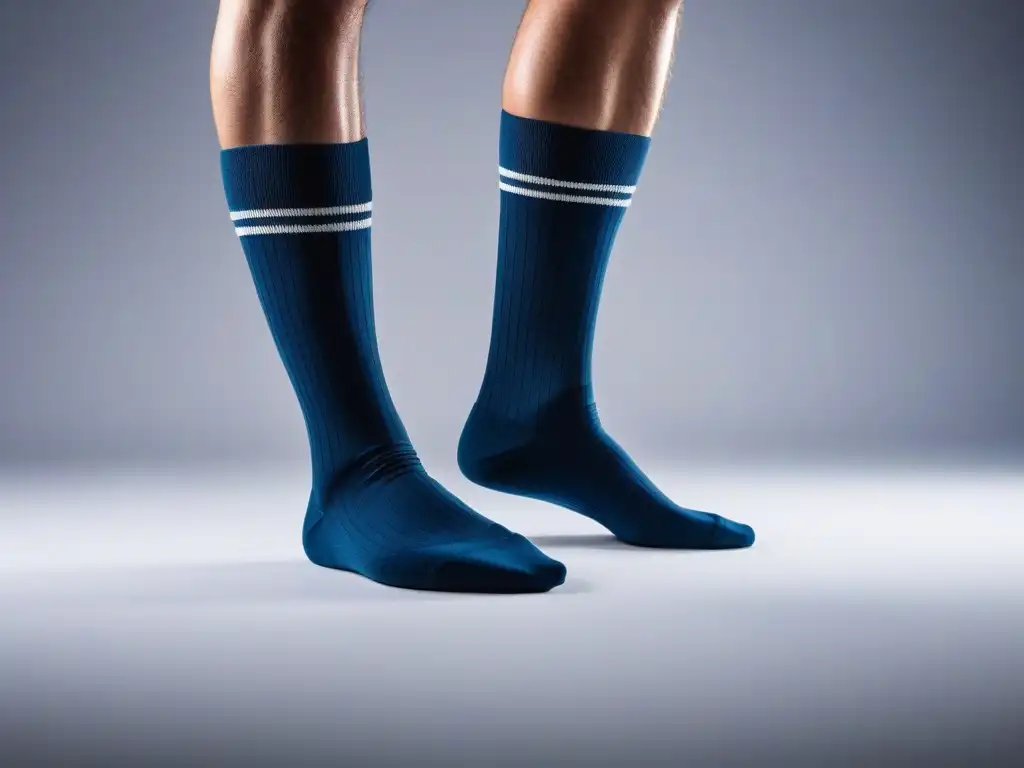 Socks altos de lujo para estilizar tu look Elegantes calcetines para altos, con detalle y sofisticación en cada puntada, sobre fondo minimalista