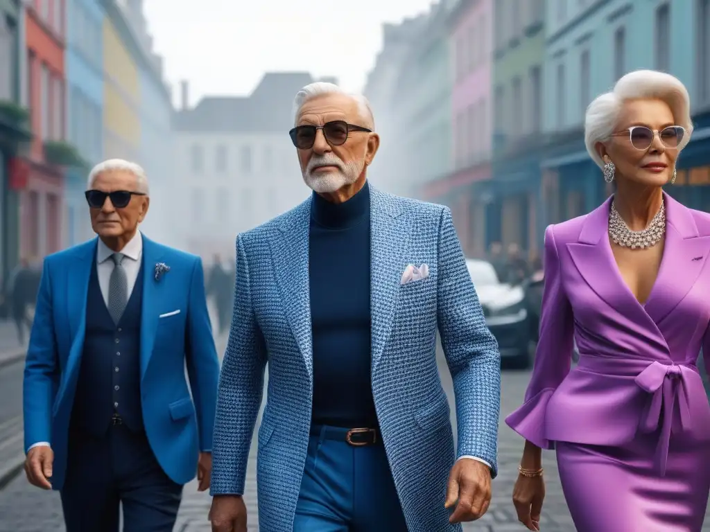 Estilo veraniego para seniors: moda moderna y clásica en la ciudad Elegantes seniors lucen la moda veraniega en la ciudad