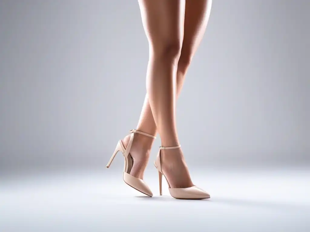 Zapatos de tacón nude: elegancia y sofisticación para fashionistas Elegantes zapatos nude de tacón alto, complemento perfecto para un look petite sofisticado
