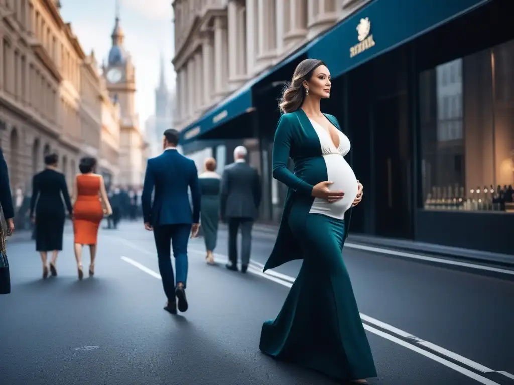 Elegante moda premamá en Sydney Embarazada elegante en Sídney, moda maternal lujo y tendencias urbanas