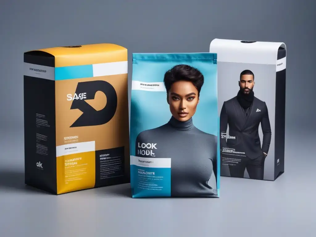 Packaging inclusivo: modelos diversos lucen tallas variadas Empoderamiento a través del packaging moda inclusiva diversa con modelos diversos y elegantes