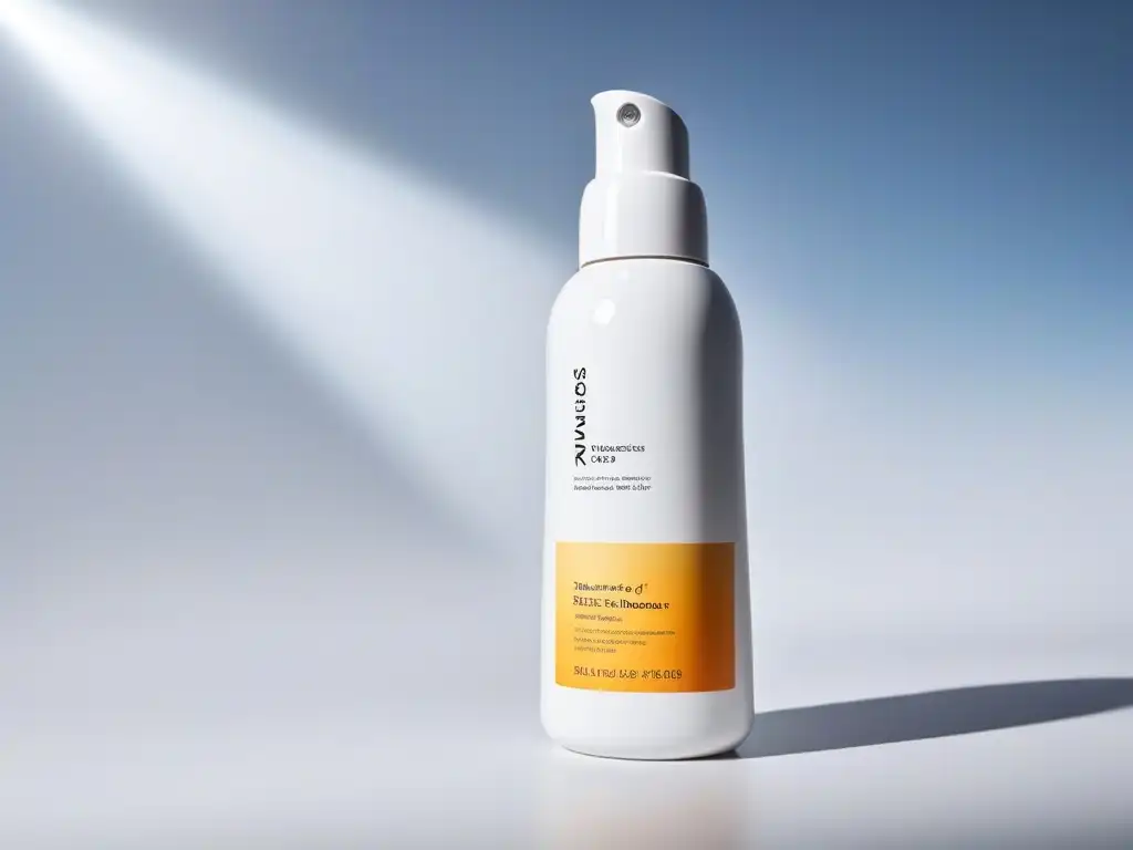 Protector Solar SPF 50+: Elegancia y Eficacia en un Frasco Envase elegante de protector solar SPF 50+, ideal para piel mixta