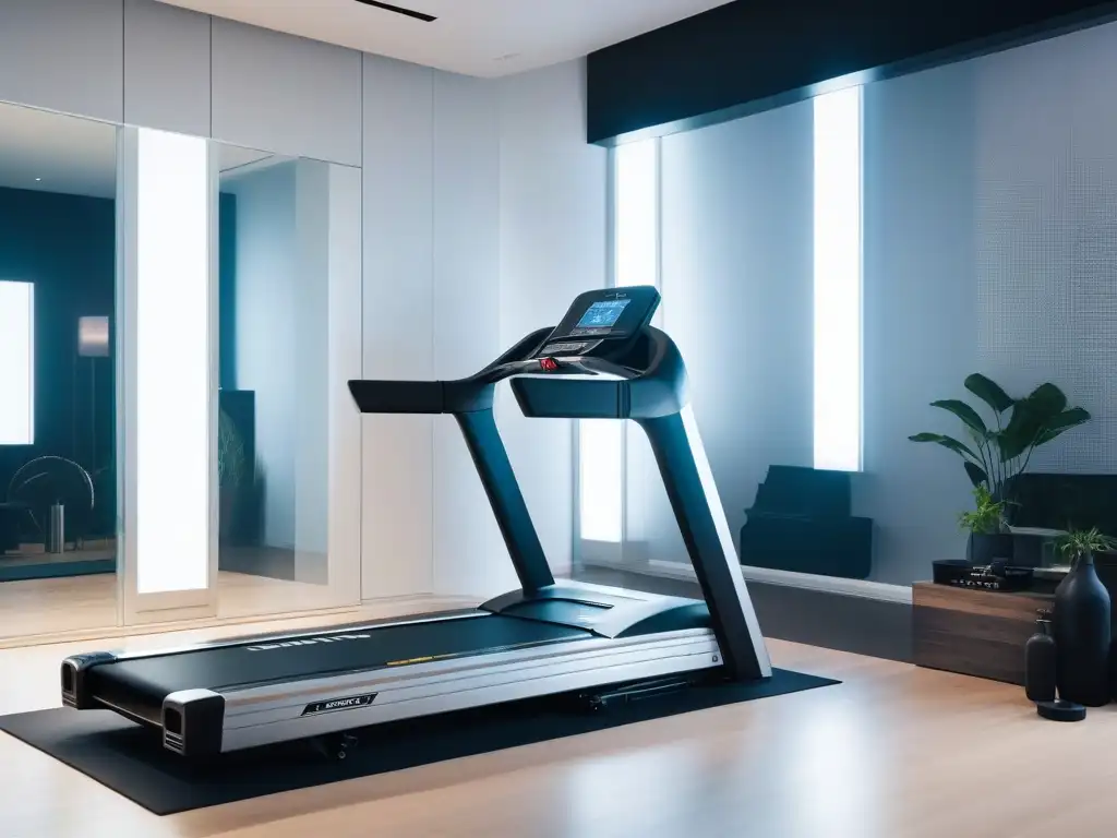 Exclusivo gimnasio en casa con equipamiento de lujo Equipamiento de fitness de lujo en un gimnasio moderno y elegante con equipamiento de alta tecnología y ambiente sofisticado