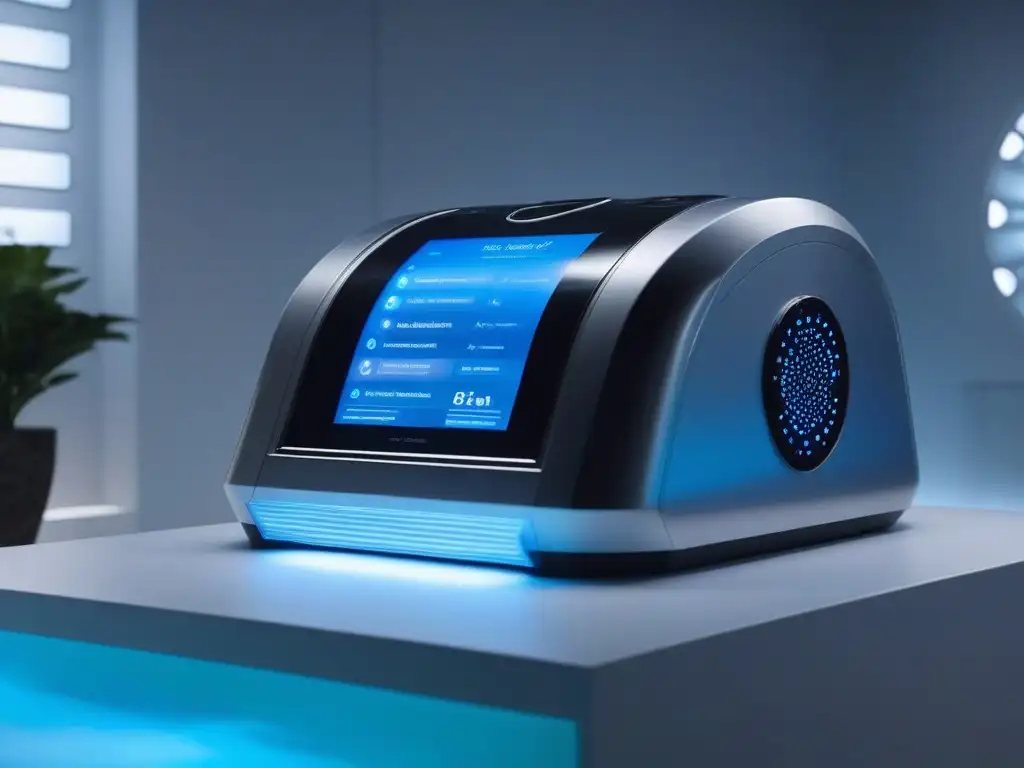 Máquina de carboxiterapia futurista en spa de lujo Equipo de carboxiterapia en spa de lujo