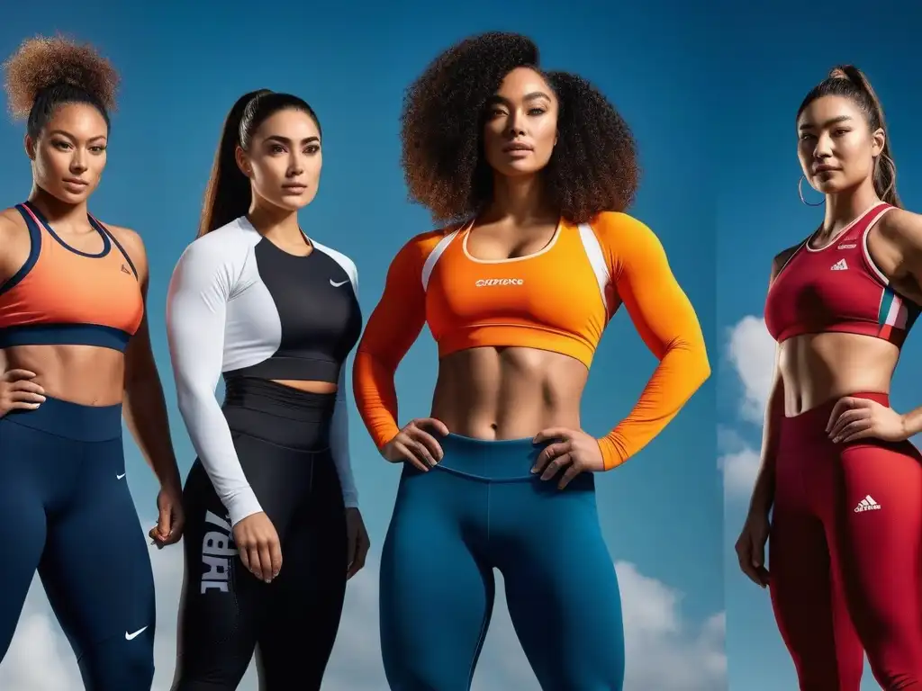Moda deportiva inclusiva: celebra la diversidad y la positividad corporal Un equipo diverso de atletas con mensajes inspiradores en su ropa deportiva