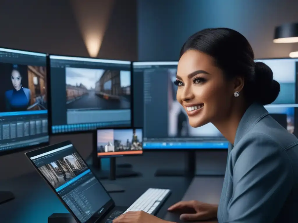 Equipo de edición transforma la belleza de modelos diversos en detalle Un equipo de editores de fotos resalta la belleza y tallas de modelos diversos, inspirando autoaceptación