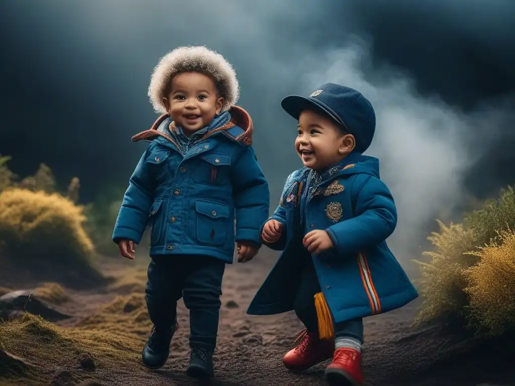 Diversidad y moda inclusiva: niños felices jugando juntos Una escena inspiradora de diversidad en la moda infantil con marcas accesorios infantiles inclusivos