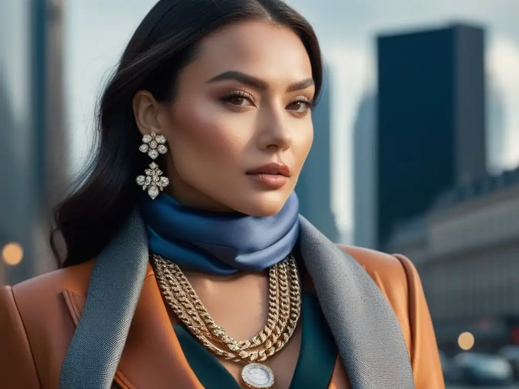 Grupo diverso con accesorios de lujo en ciudad moderna Una escena lujosa y diversa de accesorios de lujo para todos, en un entorno urbano sofisticado
