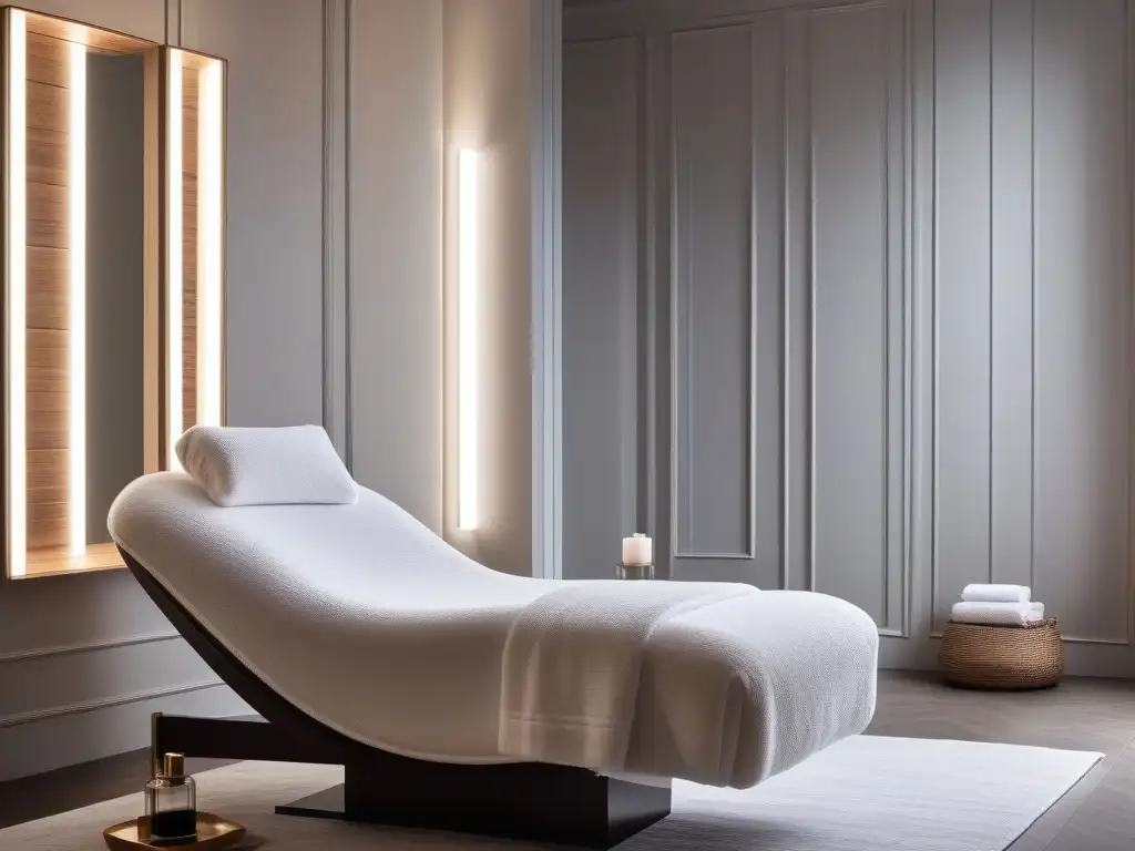 Rutina de cuidado para piel sensible en spa de lujo Escena relajante en spa con tratamientos belleza pieles sensibles y lujosos productos de cuidado facial