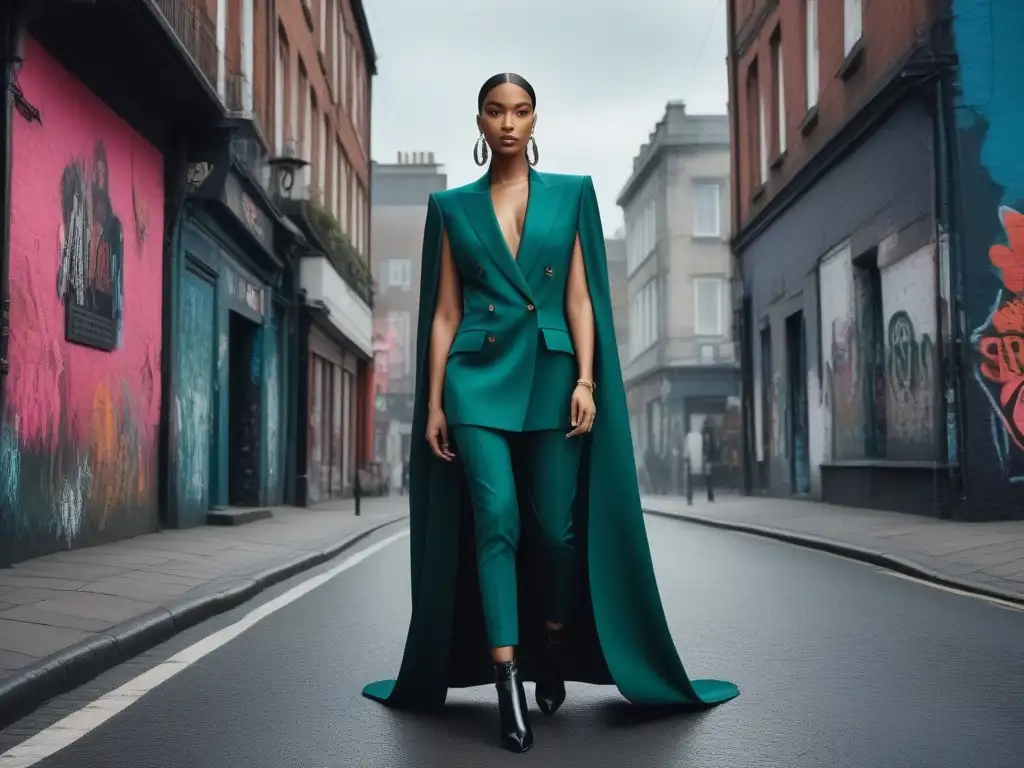 Desfile de moda urbana inclusiva con estilo y diversidad de género Una escena urbana vibrante con moda inclusiva para todos los cuerpos desfilando por la ciudad