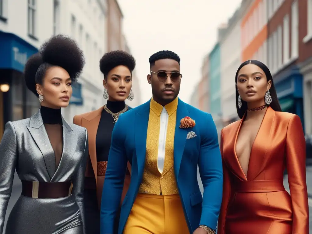 Moda inclusiva: diversidad de estilos en la ciudad Una escena urbana vibrante con moda inclusiva en series y películas, mostrando diversidad de estilos y personalidades