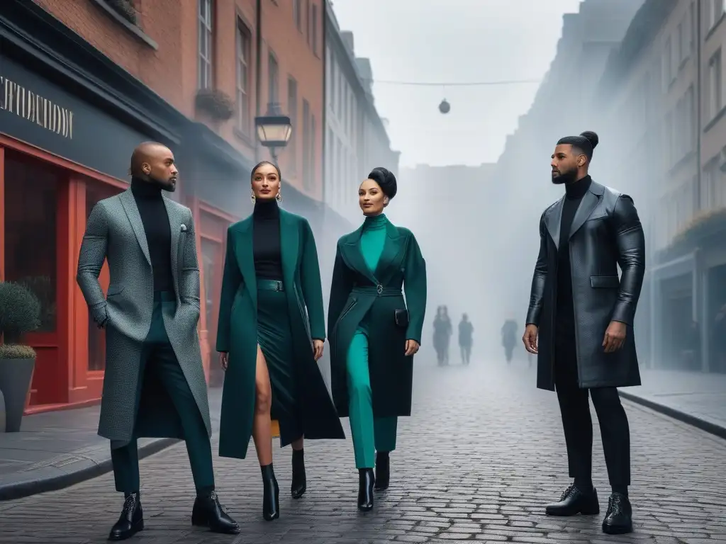 Moda inclusiva: diversidad y empoderamiento en la ciudad Una escena urbana vibrante con personas de diferentes edades, géneros y habilidades modelando moda adaptativa para todos