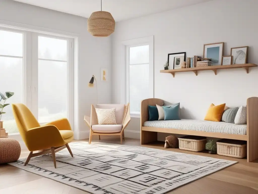 Diseño moderno y acogedor para la habitación de tu bebé Un espacio infantil moderno y elegante con decoración neutra y acogedora, ideal para inspirar a padres en blogs de moda infantil
