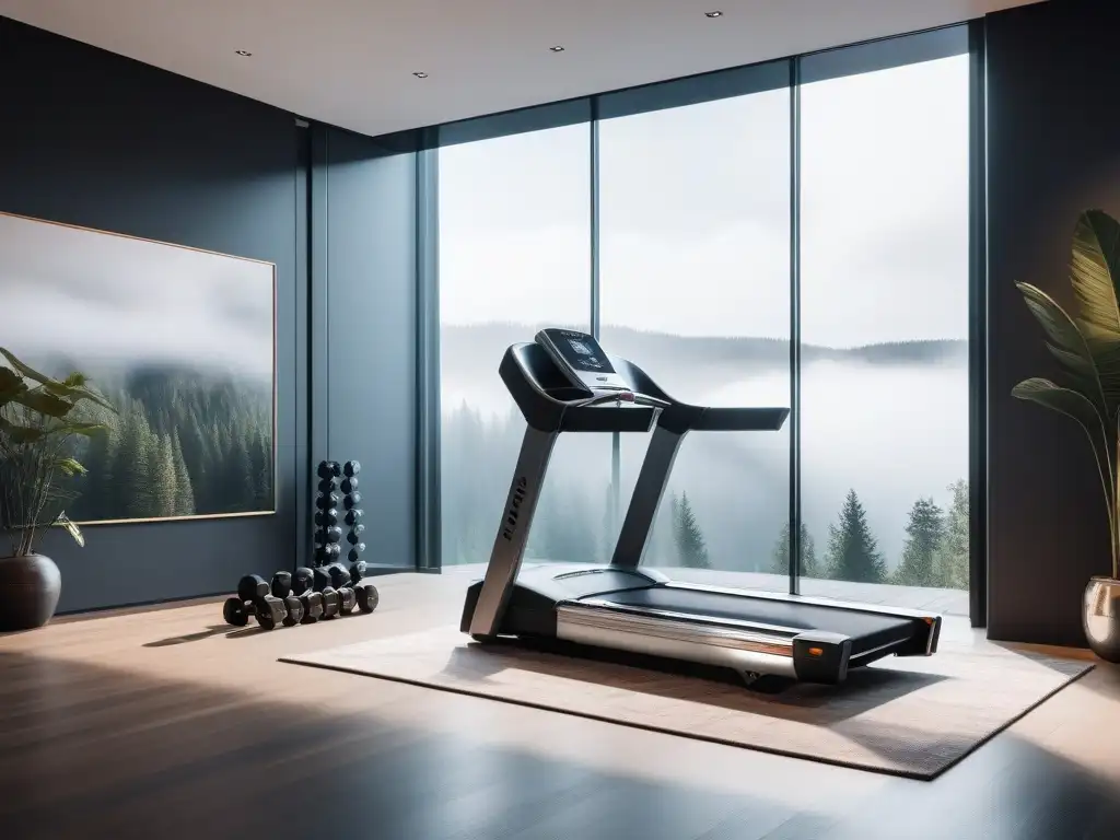 Estudio de gimnasio de lujo con equipamiento de última generación Espacio fitness de lujo con equipamiento fitness de lujo en ambiente inspirador