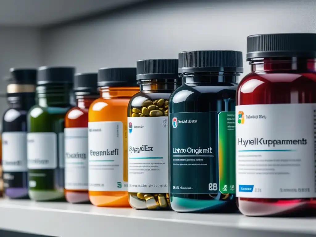 Suplementos nutricionales: orden y equilibrio en la cocina moderna Un espacio luminoso y organizado con suplementos dietéticos para máxima eficacia