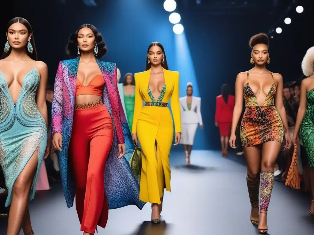 Desfile inclusivo: Celebrando la diversidad en la moda Espectáculo de moda inclusiva diversidad mundial: pasarela con modelos de distintas etnias, edades y cuerpos luciendo diseños vanguardistas