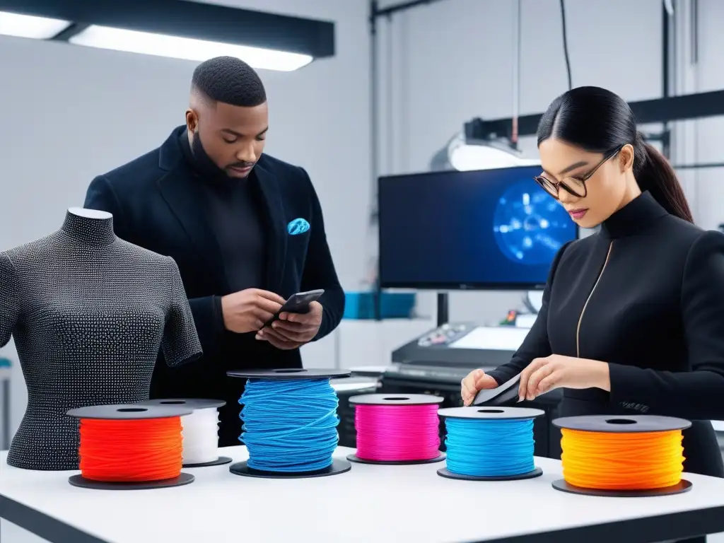 Moda inclusiva: diseñadores crean juntos con impresión 3D Un estudio futurista y colorido donde diseñadores de moda crean piezas inclusivas con impresión 3D