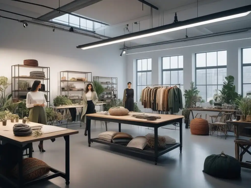Estudio de moda sostenible: creatividad y compromiso ecofriendly Un estudio de moda sostenible lleno de creatividad e innovación