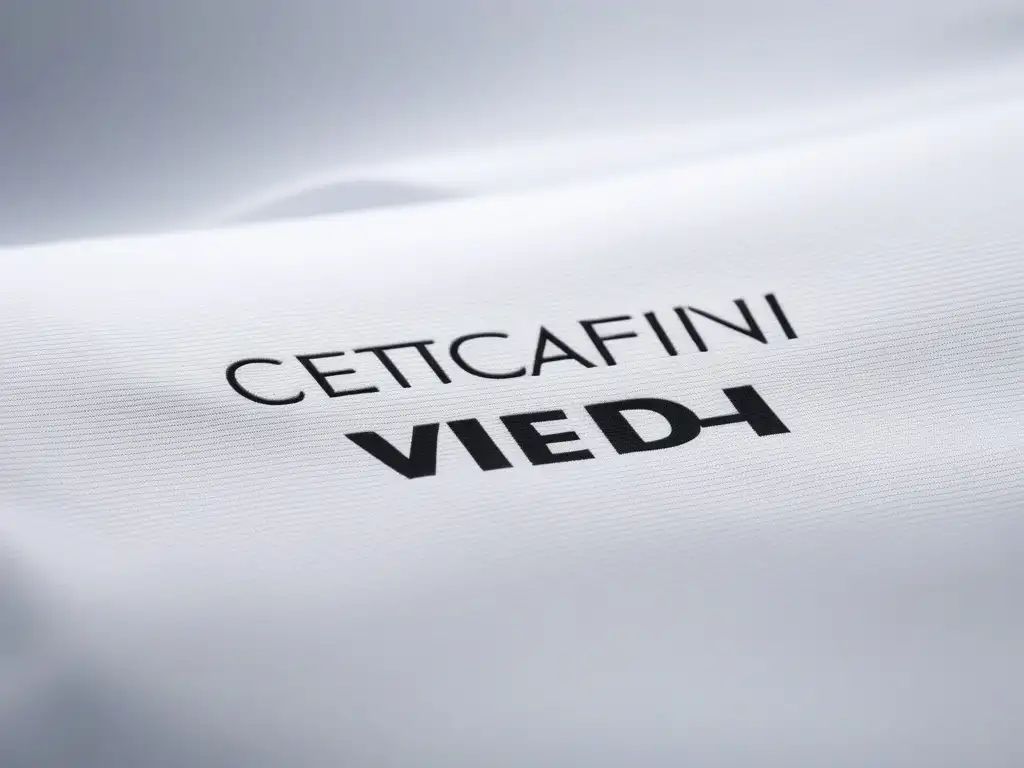 Etiqueta de moda ética y certificada vegana en altoresolución Etiqueta de moda elegante con texto 'Certificación Vegana Moda Ética'