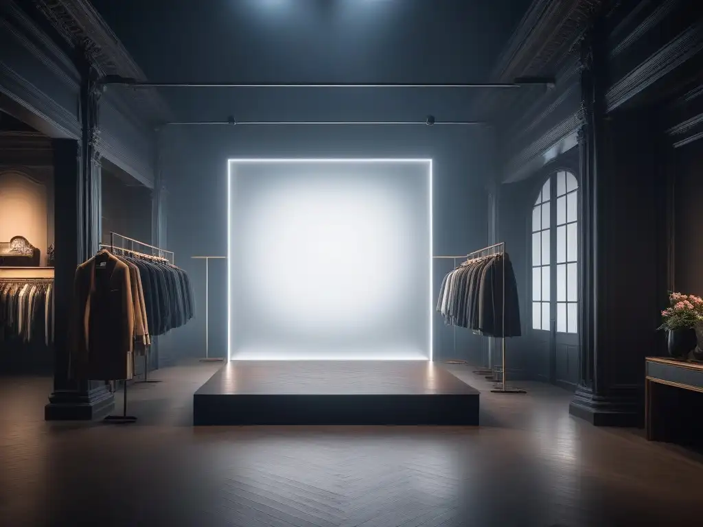 Evento exclusivo de moda: diseño minimalista y estilo vanguardista Un evento de moda para marcas en un espacio chic y moderno con tendencias exclusivas