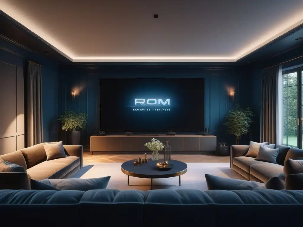 Experiencia de cine de lujo: sala de cine en casa de última generación Exclusivo sistema de cine en casa con tecnología de vanguardia en lujoso espacio