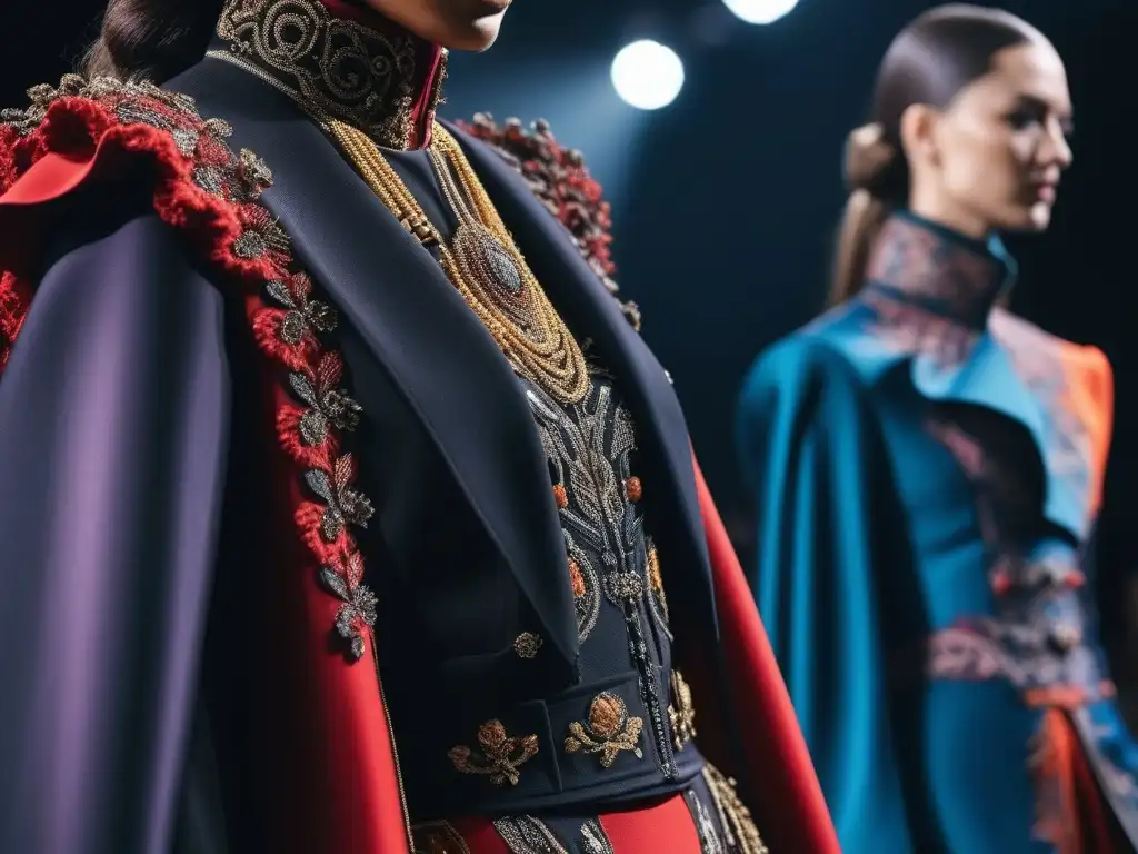 Desfile de moda de Alexander McQueen: diversidad y arte en la pasarela Una exhibición de moda de Alexander McQueen con diversidad de tallas, etnias y géneros, mostrando la belleza de la inclusividad en la industria