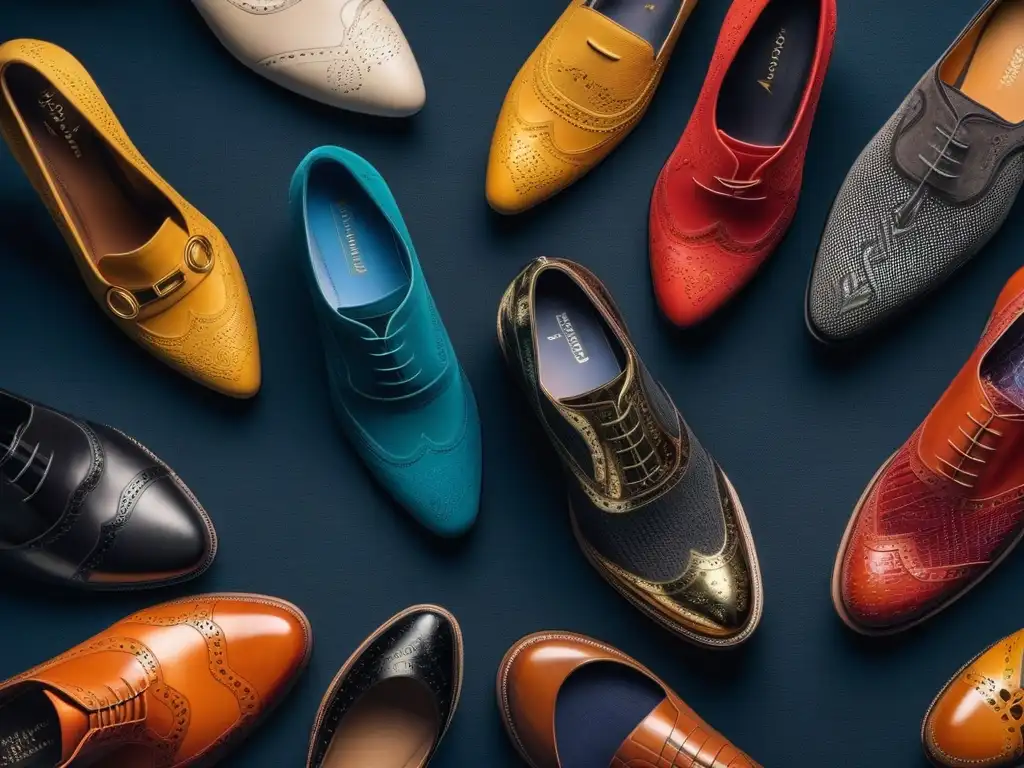 Zapatos únicos: Celebrando la diversidad cultural a través del calzado Una exposición de moda con zapatos inclusivos que reflejan la diversidad y la artesanía en un ambiente moderno y minimalista