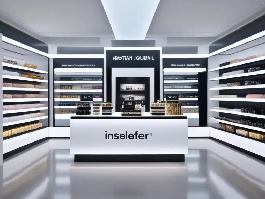 Despliegue de lujo: productos de belleza futuristas y lujosos Exquisita exhibición de productos de belleza de lujo en un entorno sofisticado