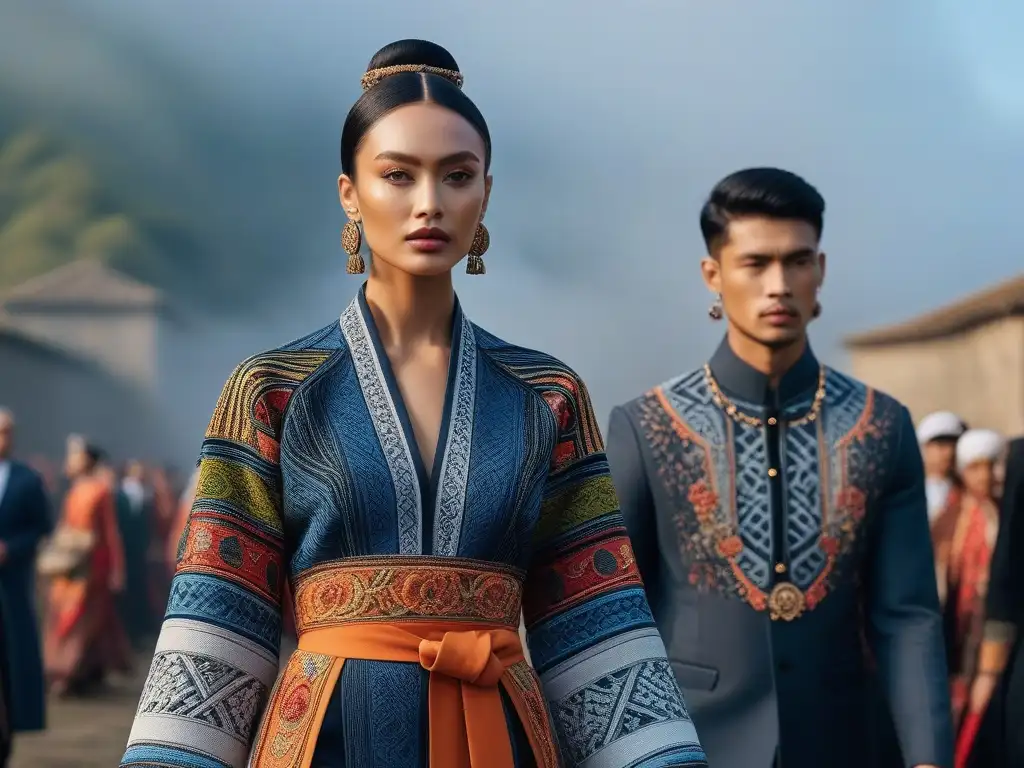 Desfile de moda étnica: fusión de tradición y vanguardia Una fusión armónica de prendas étnicas en la evolución de la moda mundial