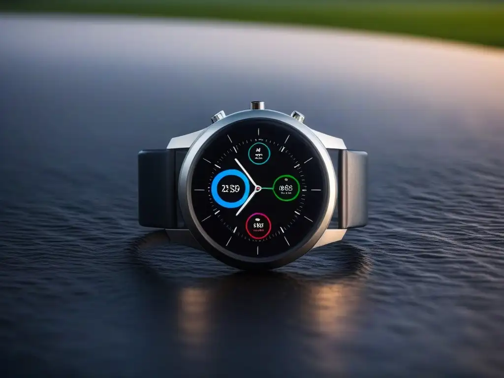 Smartwatch futurista con pantalla vibrante de alta resolución Gadgets de alta gama moda: Reloj inteligente futurista con pantalla vibrante y diseño elegante para un estilo de vida sofisticado