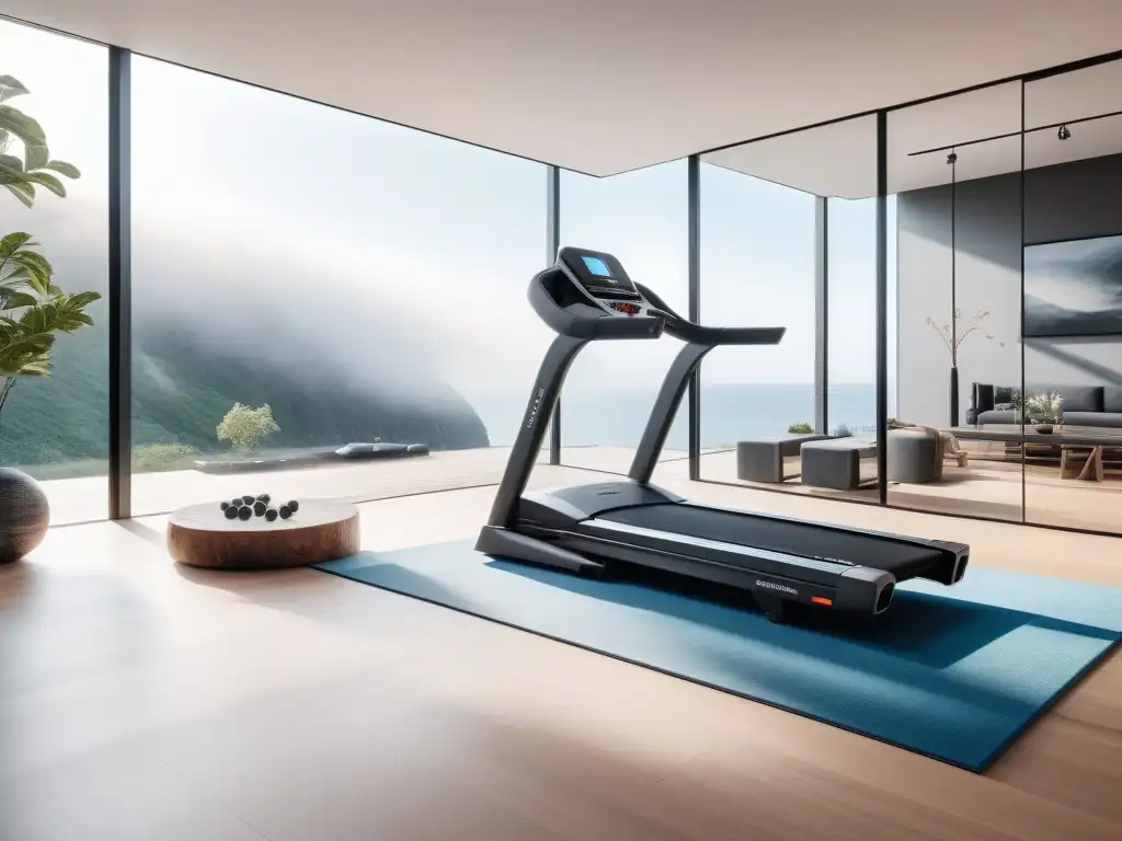 Lujo fitness: Gimnasio moderno en casa con equipamiento de alta gama Un gimnasio de alta gama en casa con equipamiento moderno, reflejando lujo y motivación para entrenamiento de alta gama diversidad