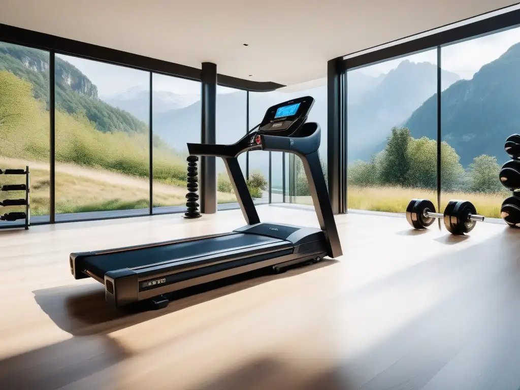 Espacio fitness de lujo: moderno y motivador Un gimnasio en casa de lujo con innovaciones en equipamiento fitness lujo, luz natural y elegancia