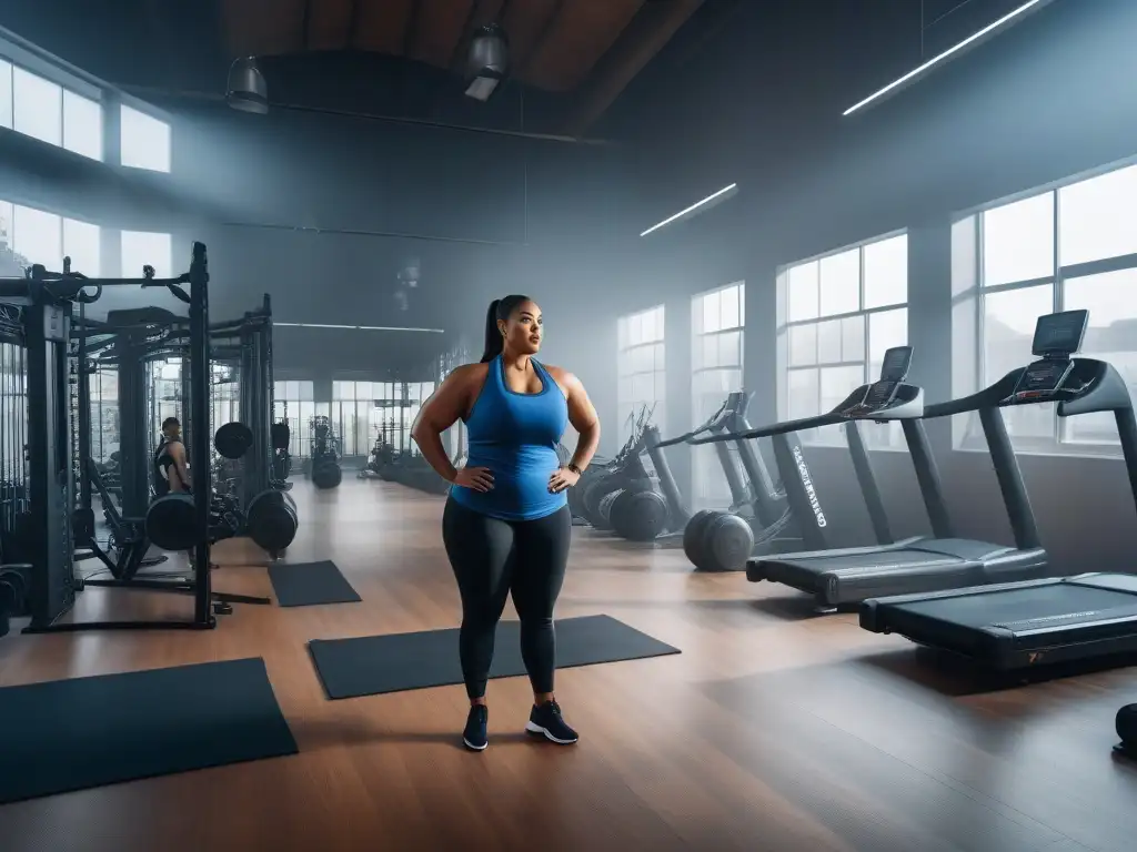 Entrenamiento inclusivo: plussize en acción Un gimnasio inclusivo y motivador para entrenamiento Plus Size