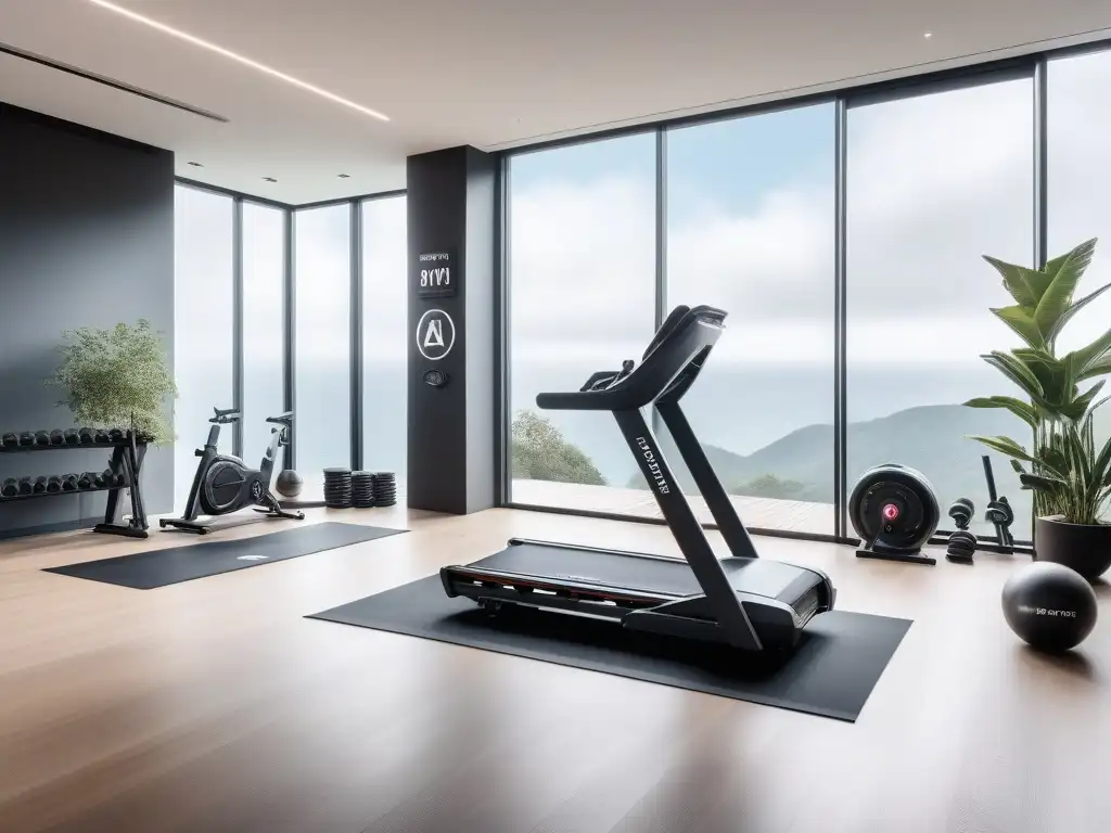 Gimnasio de lujo: equipo fitness de vanguardia en un espacio moderno Un gimnasio de lujo y motivación: equipamiento fitness de alta gama para resultados excepcionales