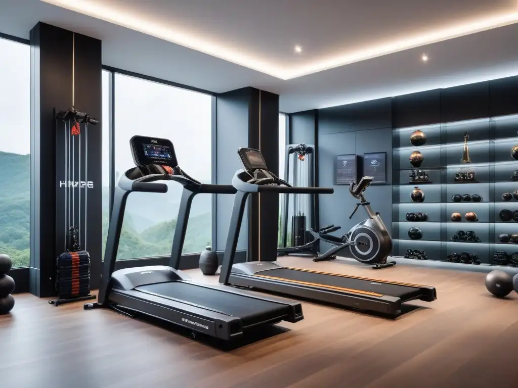 Gimnasio de lujo para todos los tamaños: equipos exclusivos y motivación Un gimnasio de lujo para tallas especiales con equipamiento fitness premium en un ambiente espacioso y motivador