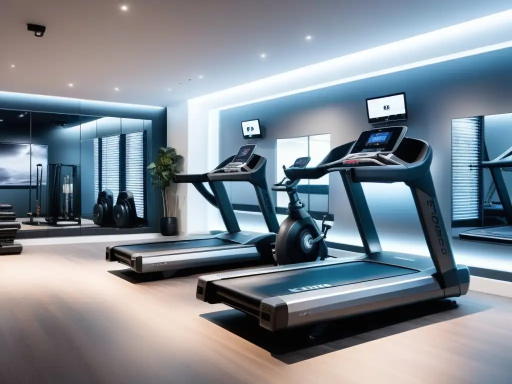 Gimnasio moderno y acogedor para todas las tallas Un gimnasio moderno de lujo con equipamiento fitness de ajuste perfecto para todos