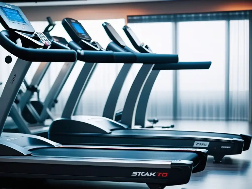 Gimnasio de lujo con equipamiento moderno y elegante Un gimnasio moderno de lujo con equipos fitness de lujo en ambiente acogedor y aspiracional