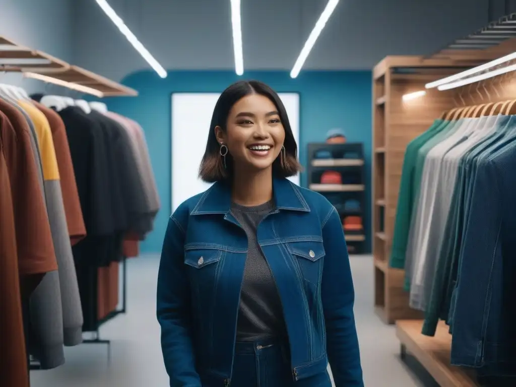 Adaptive fashion: diversión y estilo en tienda inclusiva Un grupo de adolescentes diversos probando ropa adaptativa en una tienda moderna y vibrante
