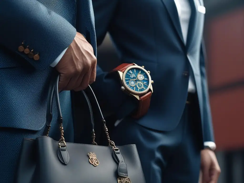 Estilo y lujo: diversidad de accesorios de moda en la ciudad Un grupo diverso con accesorios de lujo para todos, irradiando estilo y confianza en un entorno urbano moderno y sofisticado