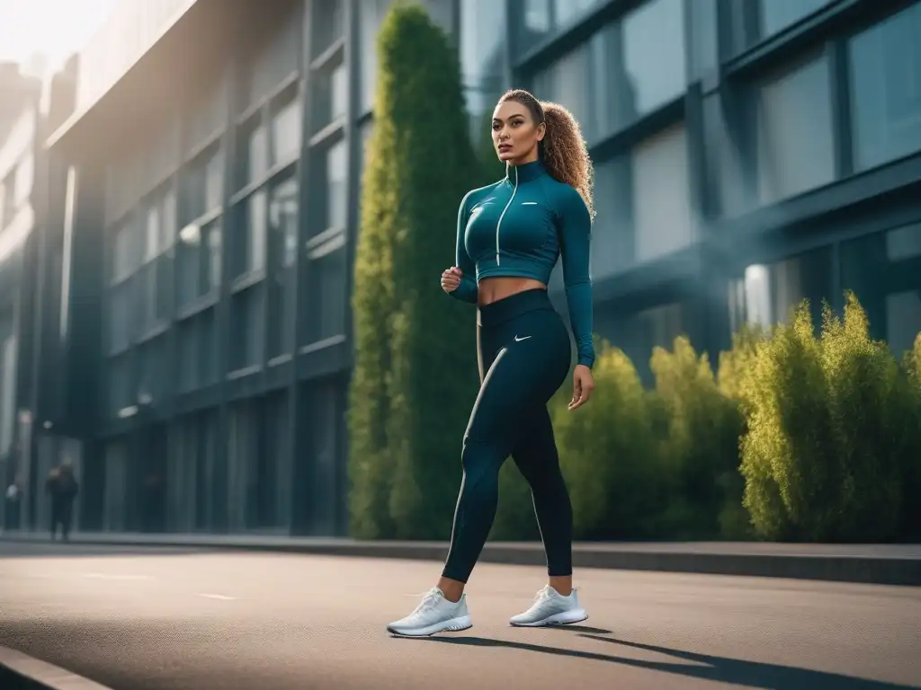 Variedad de atletas en activewear urbano Un grupo diverso de atletas, de diferentes edades y géneros, luciendo moda deportiva para todos los cuerpos en un entorno urbano